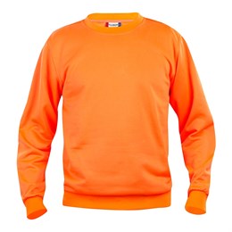 Basic Roundneck Sweatshirt, Visability Orange