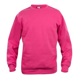 Basic Roundneck Sweatshirt, Lys Cerise