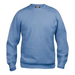 Basic Roundneck Sweatshirt, Lys Blå