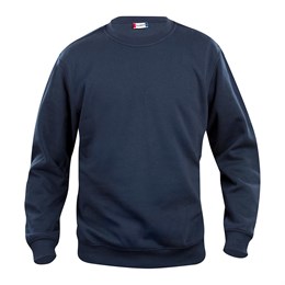 Basic Roundneck Sweatshirt, Marine Blå