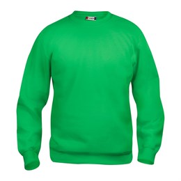 Basic Roundneck Sweatshirt, Æblegrøn