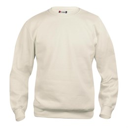 Basic Roundneck Sweatshirt, Light Beige