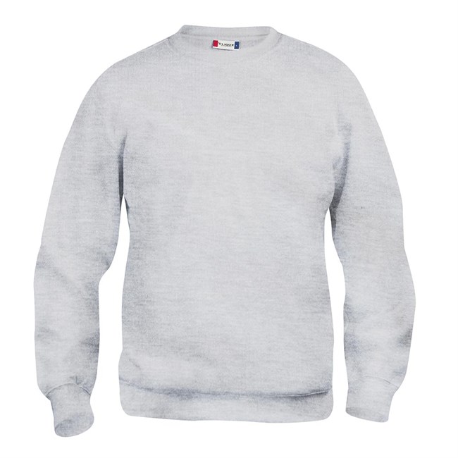 Basic Roundneck Sweatshirt, Ash Grå