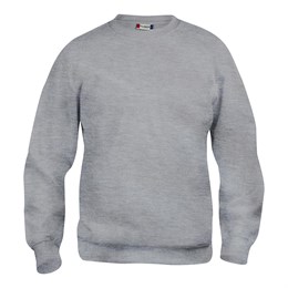 Basic Roundneck Sweatshirt, Grå Meleret