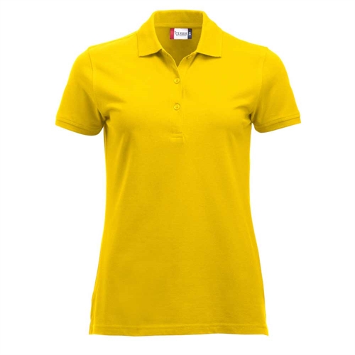 Classic Marion S/S Polo, Dame, Gul