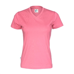 Cottover, T-Shirt V-Hals, Dame, Pink
