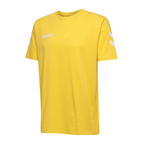 hummel, Go Cotton T-shirt S/S, Yellow, Herre