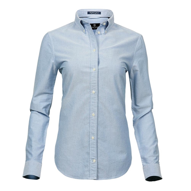 Tee Jays, Womens Perfect Oxford Shirt, Light Blue, Dame
