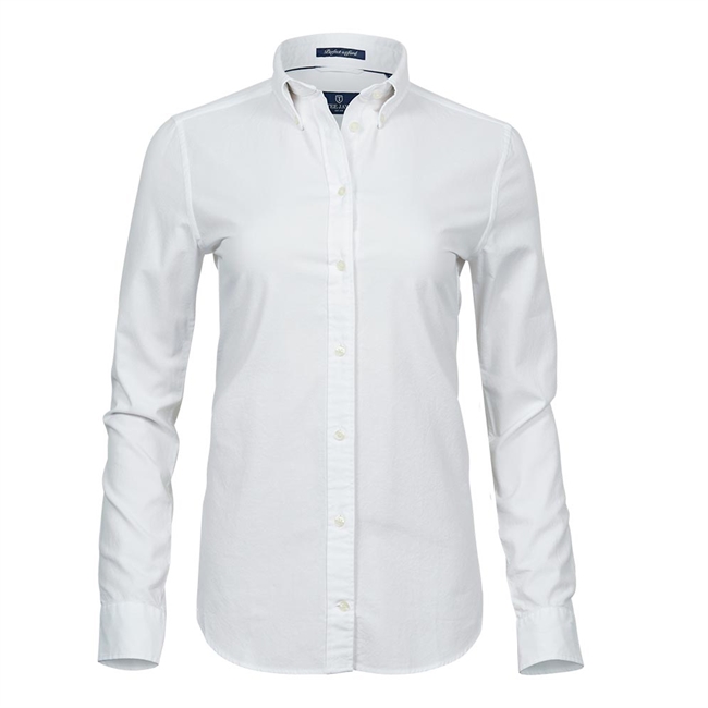 Tee Jays, Womens Perfect Oxford Shirt, Hvid, Dame