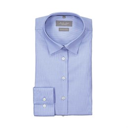 Seven Seas, Dobby Royal Oxford Skjorte, Modern Fit, Dame, Light Blue, SS74-0700