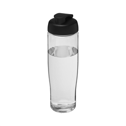 H2o Tempo Vandflaske, 700 ml, Transparent/Sort