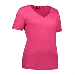 ID Identity, Interlock Dame T-shirt V-Hals, Pink