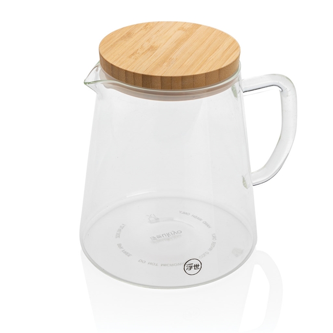 Ukiyo borosilikat glas karaffel med bambus låg 1.2L