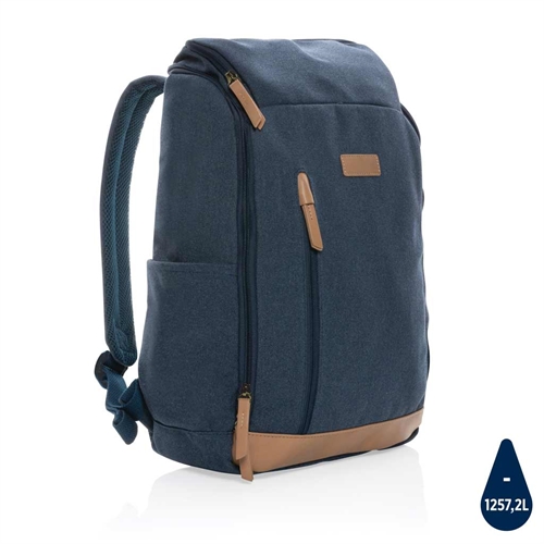 Impact AWARE™ 16 oz. 15" laptop rygsæk i rcanvas, blå