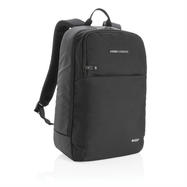 Swiss Peak laptop rygsæk med UV-C sterilisator lomme, 18L, sort
