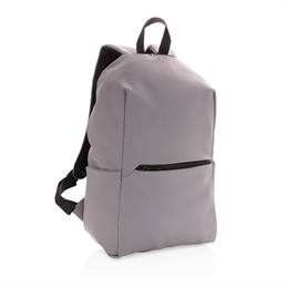 Blød 15.6" PU laptop rygsæk, grå