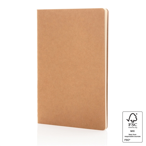 A5 FSC® standard softcover notesbog, brun