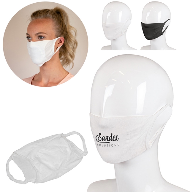 Ansigtsmaske Med Filterlomme, Genanvendelig, Hvid, OEKO-TEX