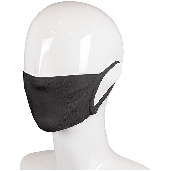 Ansigtsmaske Med Filterlomme, Genanvendelig, Sort, OEKO-TEX