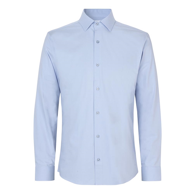 Seven Seas Hybrid skjorte, herre, slim fit, lys blå